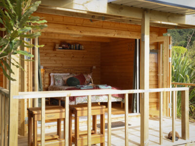 Secluded Cabin with Valley and Sea Views