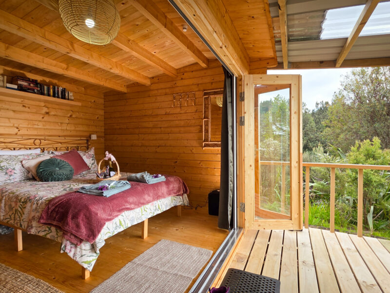 Secluded Cabin with Valley and Sea Views