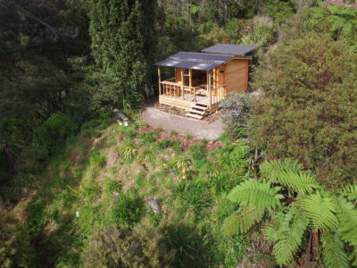 Secluded Cabin with Valley and Sea Views