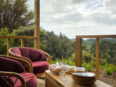 Secluded Cabin with Valley and Sea Views
