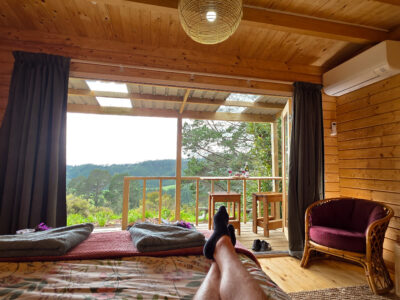 Secluded Cabin with Valley and Sea Views