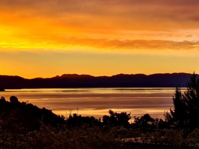 The Flax Pod Cabin, amazing sea views