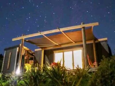 The Flax Pod Cabin, amazing sea views