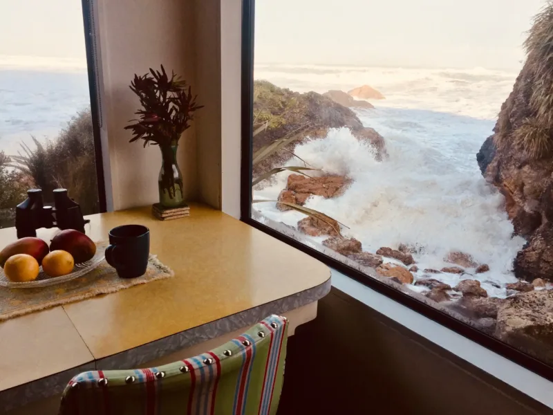 Woodpecker Bay Bach - life on the edge.
