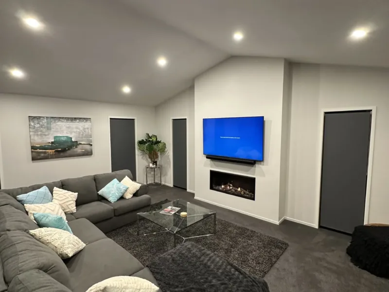 Modern Coastal home with large covered outdoor entertaining area in Cooks Beach